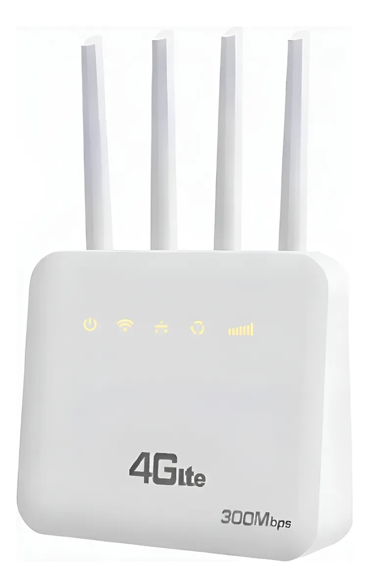 Router WiFi 6 4G LTE Blanco (4 Antenas + LAN)